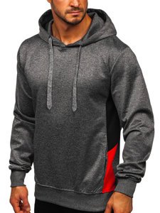 Sudadera para hombre con capucha color grafito Denley JK99118