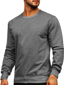 Sudadera para hombre sin capucha color antracita Bolf B10001