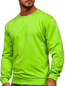 Sudadera para hombre sin capucha verde claro Bolf 171715