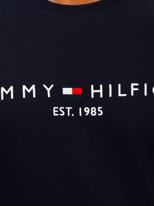 Sudadera sin capucha e impresión para hombre azul oscuro Tommy Hilfiger MW0MW11596