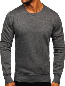 Sudadera sin capucha para hombre antracita Bolf BO-01