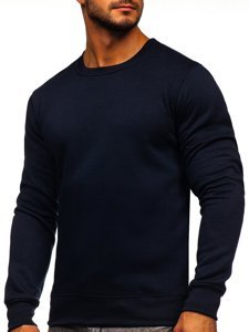 Sudadera sin capucha para hombre azul tinta Bolf 2001