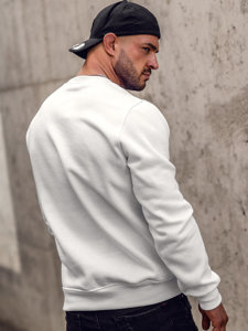 Sudadera sin capucha para hombre blanco Bolf 2001A