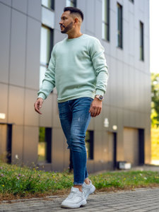 Sudadera sin capucha para hombre menta Bolf 2001A