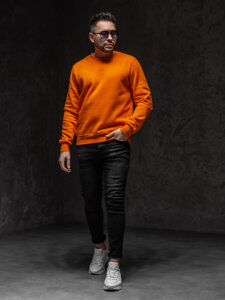 Sudadera sin capucha para hombre naranja Bolf 2001A1