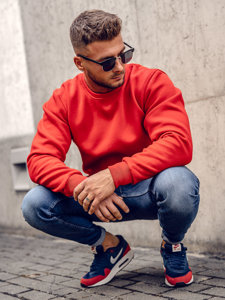 Sudadera sin capucha para hombre rojo Bolf 2001A2