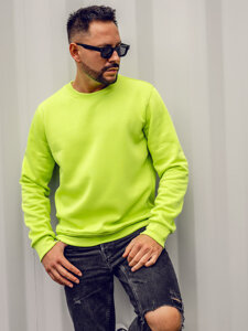 Sudadera sin capucha para hombre verde y fluorescente Bolf 2001A