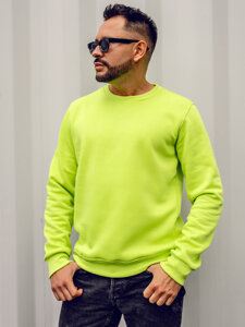 Sudadera sin capucha para hombre verde y fluorescente Bolf 2001A