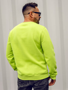 Sudadera sin capucha para hombre verde y fluorescente Bolf 2001A