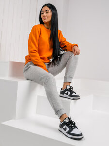 Sudadera sin capucha para mujer naranja Bolf W01A1