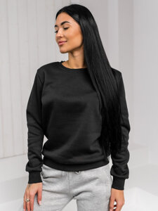 Sudadera sin capucha para mujer negro Bolf W01A1