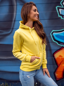 Sudadera tipo caguro para mujer amarillo y fluorescente Bolf W02B