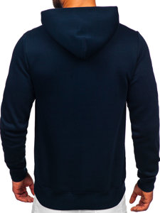 Sudadera tipo canguro con capucha e impresión para hombre azul oscuro Tommy Hilfiger MW0MW29301