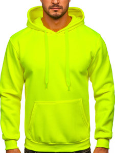 Sudadera tipo canguro con capucha para hombre amarillo y fluorescente Bolf 1004