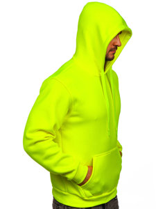 Sudadera tipo canguro con capucha para hombre amarillo y fluorescente Bolf 1004