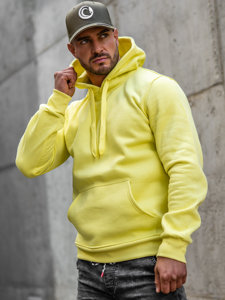 Sudadera tipo canguro con capucha para hombre amarillo y fluorescente Bolf 2009A