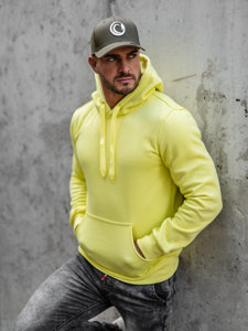 Sudadera tipo canguro con capucha para hombre amarillo y fluorescente Bolf 2009A