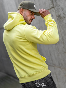 Sudadera tipo canguro con capucha para hombre amarillo y fluorescente Bolf 2009A