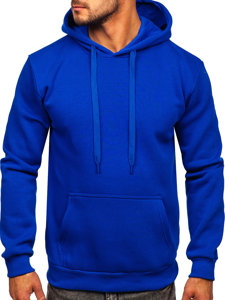 Sudadera tipo canguro con capucha para hombre azul medio Bolf 1004