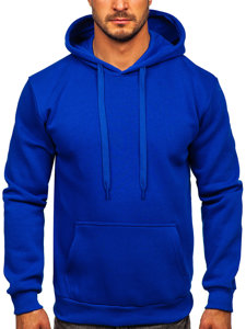 Sudadera tipo canguro con capucha para hombre azul medio Bolf 1004