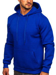 Sudadera tipo canguro con capucha para hombre azul medio Bolf 1004