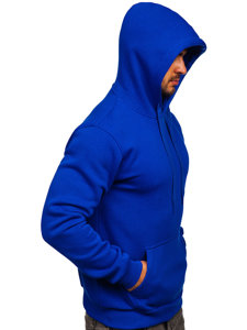 Sudadera tipo canguro con capucha para hombre azul medio Bolf 1004