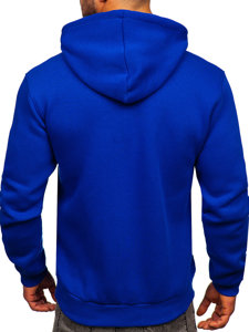 Sudadera tipo canguro con capucha para hombre azul medio Bolf 1004