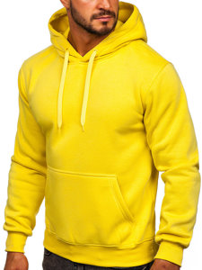 Sudadera tipo canguro con capucha para hombre color amarillo claro Bolf 2009-33