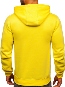 Sudadera tipo canguro con capucha para hombre color amarillo claro Bolf 2009-33