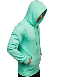 Sudadera tipo canguro con capucha para hombre color verde menta Bolf 2009-61