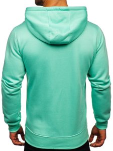 Sudadera tipo canguro con capucha para hombre color verde menta Bolf 2009-61