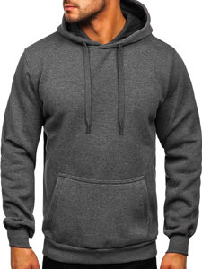 Sudadera tipo canguro con capucha para hombre grafito Bolf 1004