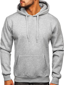 Sudadera tipo canguro con capucha para hombre gris oscuro Bolf 1004