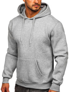 Sudadera tipo canguro con capucha para hombre gris oscuro Bolf 1004