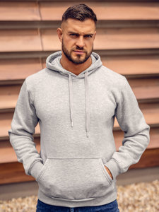 Sudadera tipo canguro con capucha para hombre gris oscuro Bolf 1004