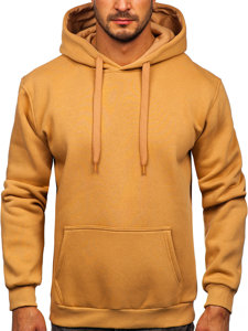 Sudadera tipo canguro con capucha para hombre marrón Bolf 1004