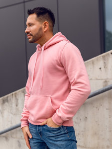 Sudadera tipo canguro con capucha para hombre rosa Bolf 2009A