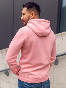 Sudadera tipo canguro con capucha para hombre rosa Bolf 2009A