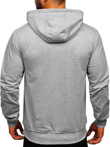 Sudadera tipo canguro para hombre con capucha color gris Bolf B10003