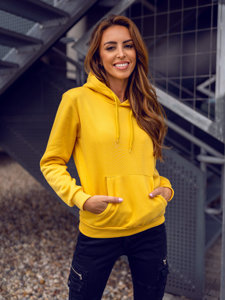 Sudadera tipo canguro para mujer amarillo Bolf W02B