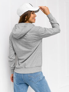 Sudadera tipo canguro para mujer color gris Bolf 20002