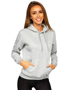 Sudadera tipo canguro para mujer color gris Bolf W02B