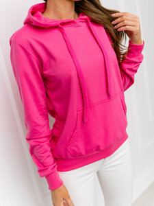 Sudadera tipo canguro para mujer color rosa Bolf 20002