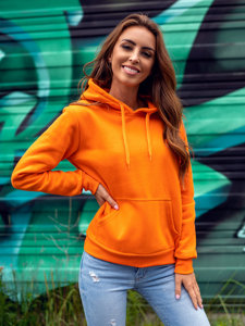 Sudadera tipo canguro para mujer naranja Bolf W02B