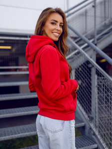 Sudadera tipo canguro para mujer rojo Bolf W02B