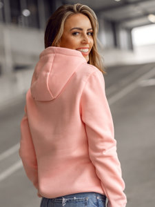 Sudadera tipo canguro para mujer rosa claro Bolf W02B-56