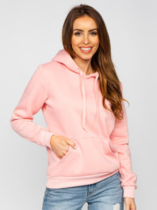 Sudadera tipo canguro para mujer rosa claro Bolf W02B-56