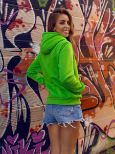 Sudadera tipo canguro para mujer verde Bolf W02B