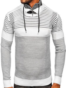 Suéter con cuello alto para hombre color blanco Bolf 1038