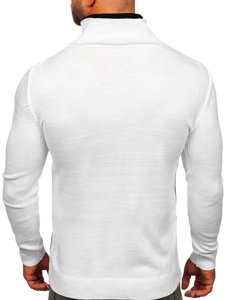 Suéter con cuello alto para hombre color blanco Bolf 1051